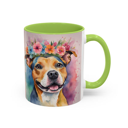Staffordshire Bull Terrier 02 Accent Coffee Mug - Dog Lover Gift