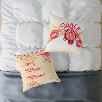 Personalized Valentines Letter Poly Pillow