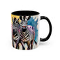 Multicoloured Zebra 2 Accent Mug 11oz