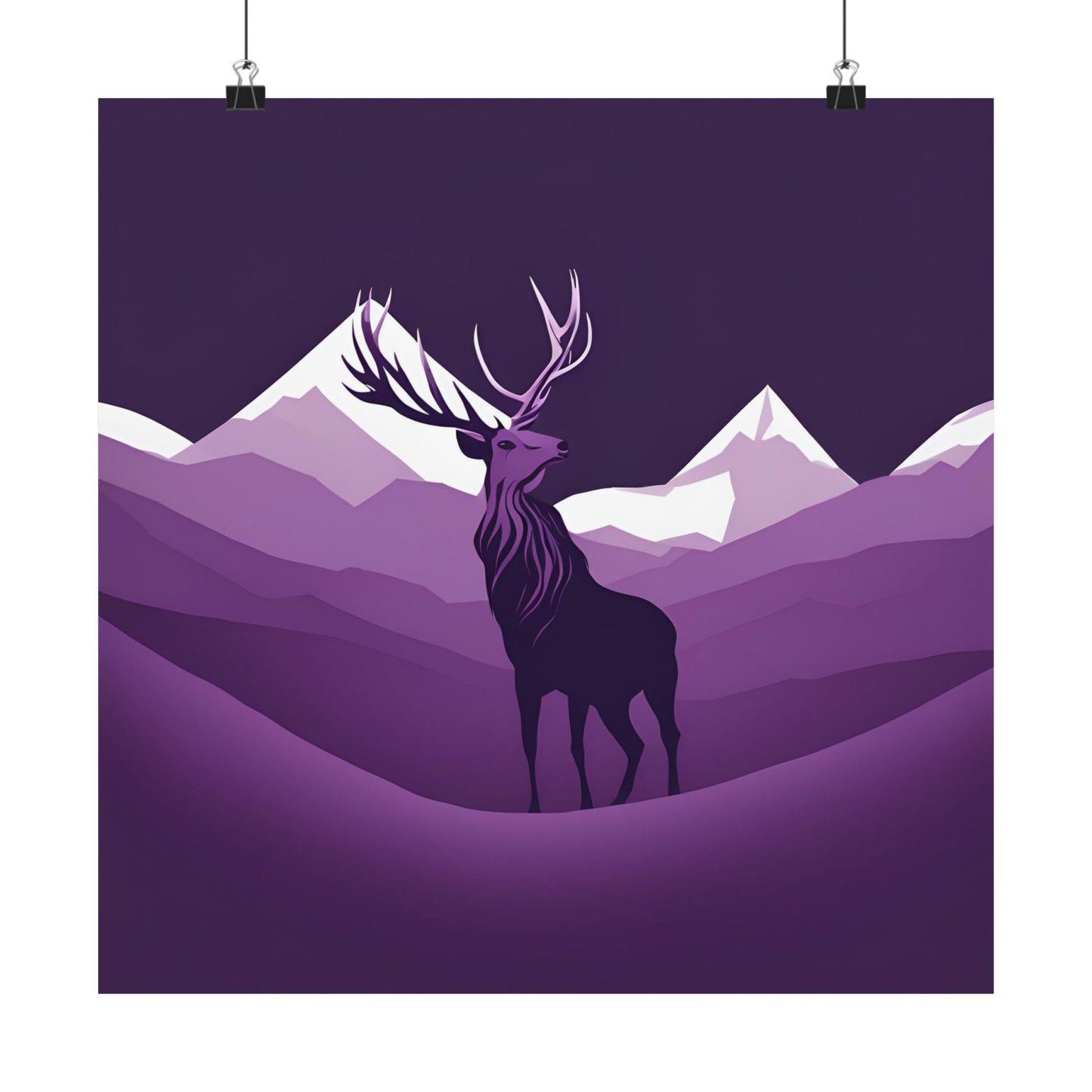 Lone Collection Stag 13 Matte Square Posters