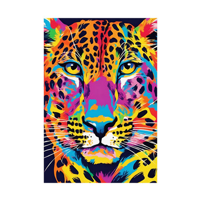 Multicolored Cheetah 3 Matte Vertical Poster