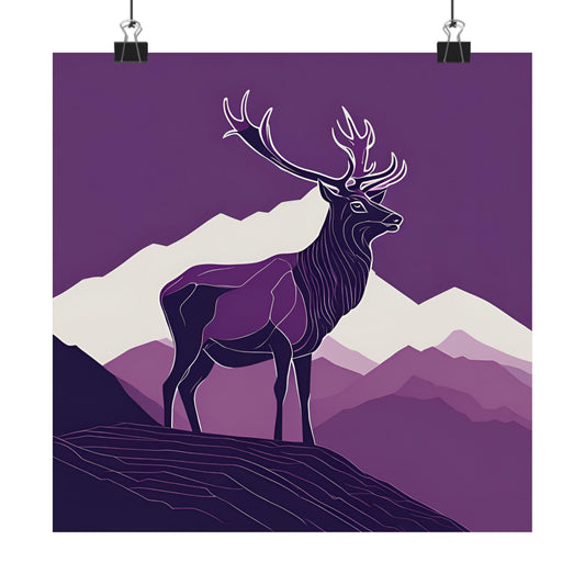 Lone Collection Stag 12 Matte Square Posters