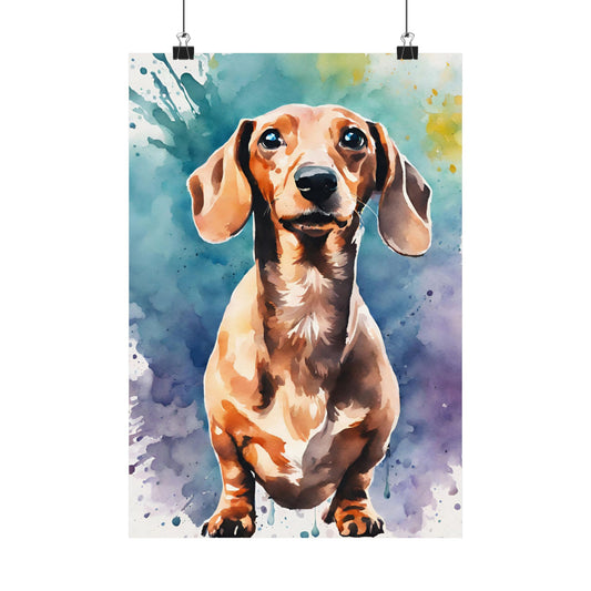 Dogs Dachshund 09 Matte Vertical Poster