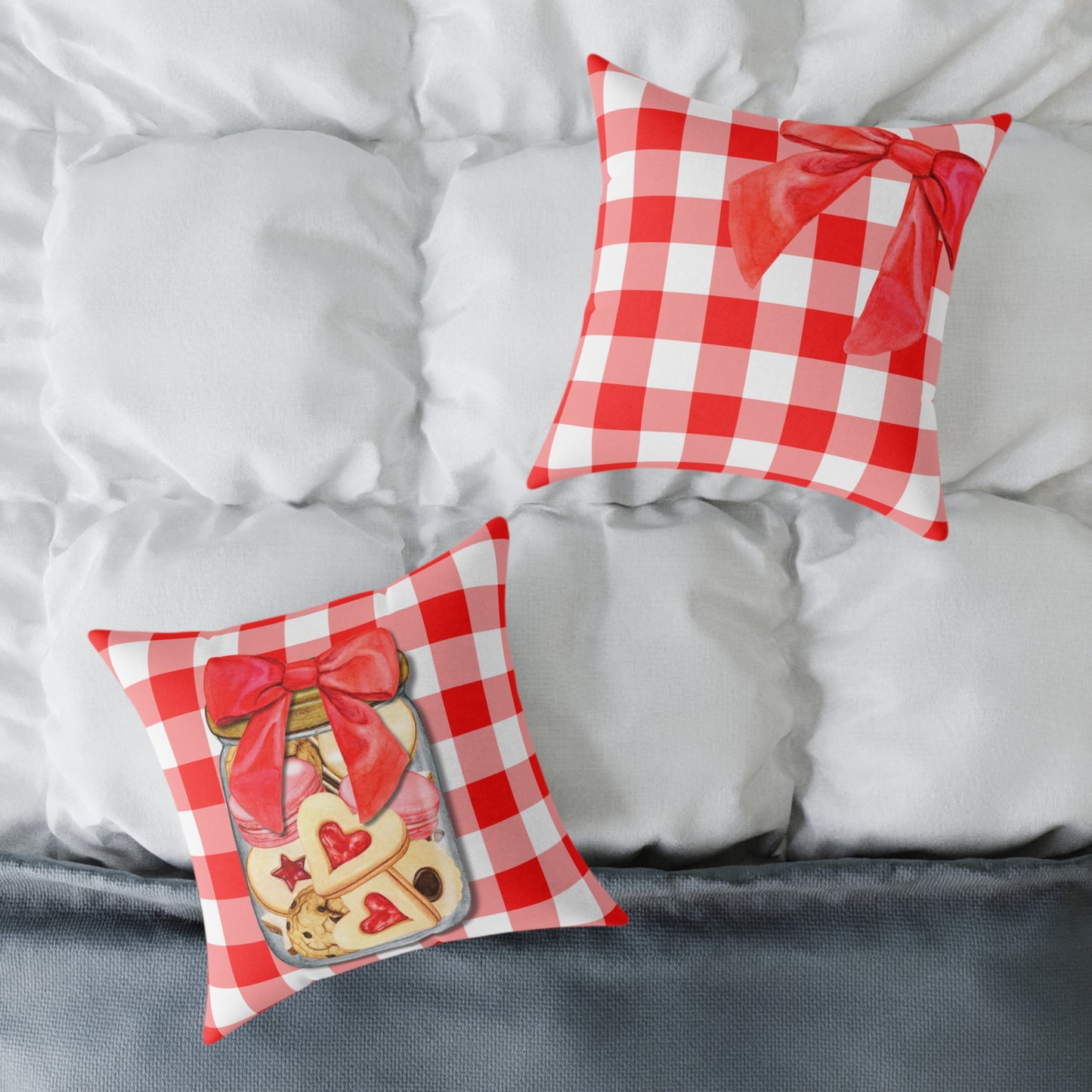 Valentine Cup Cookies Poly Pillow