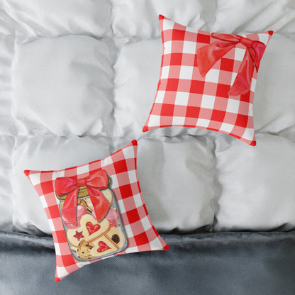 Valentine Cup Cookies Poly Pillow