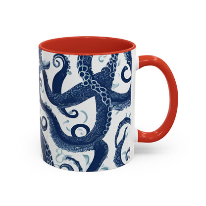 Octopus 1 Accent Coffee Mug (11oz)