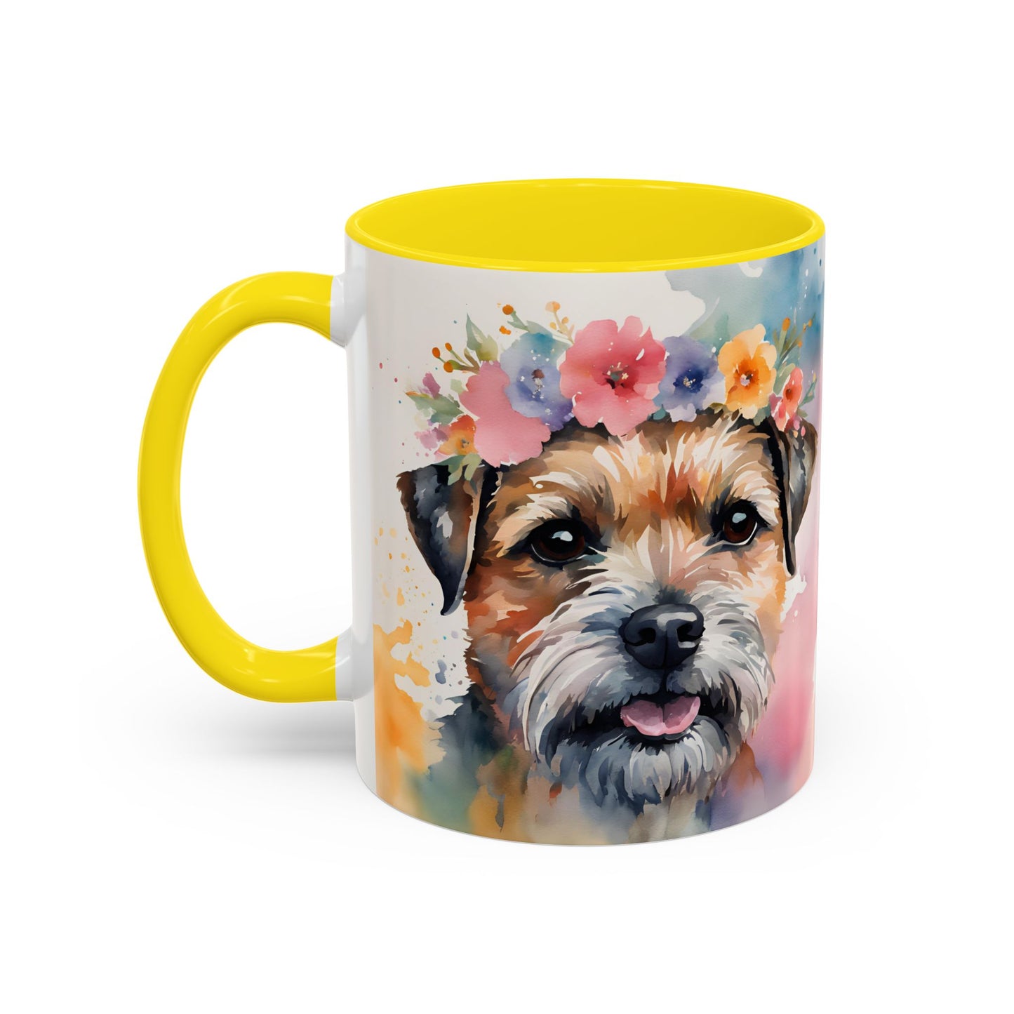 Border Terrier 03 Accent Coffee Mug - Dog Lover Gift