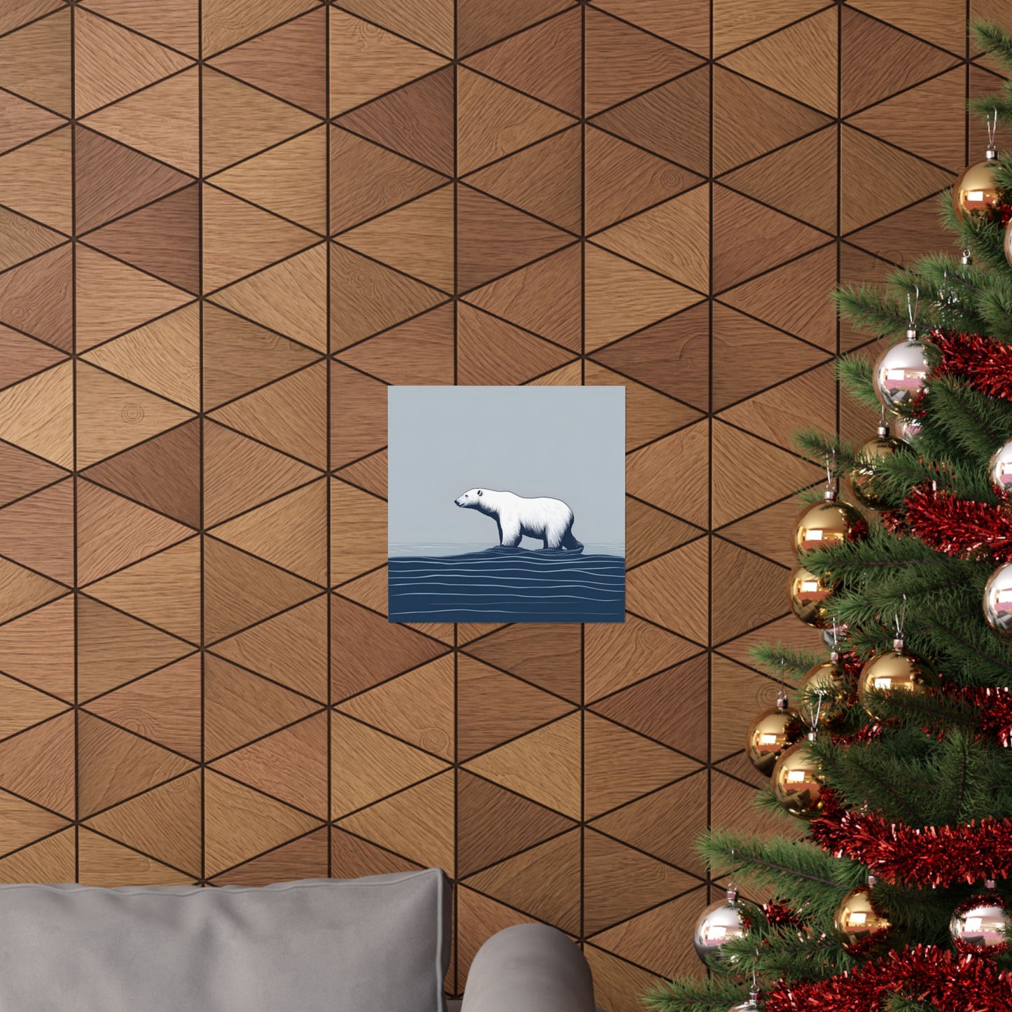 Lone Collection Polar Bear 1 Matte Square Posters
