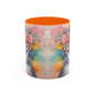 Floral Rag Doll Cat 02 Accent Coffee Mug - 11oz Perfect for Cat Lovers & Gifts