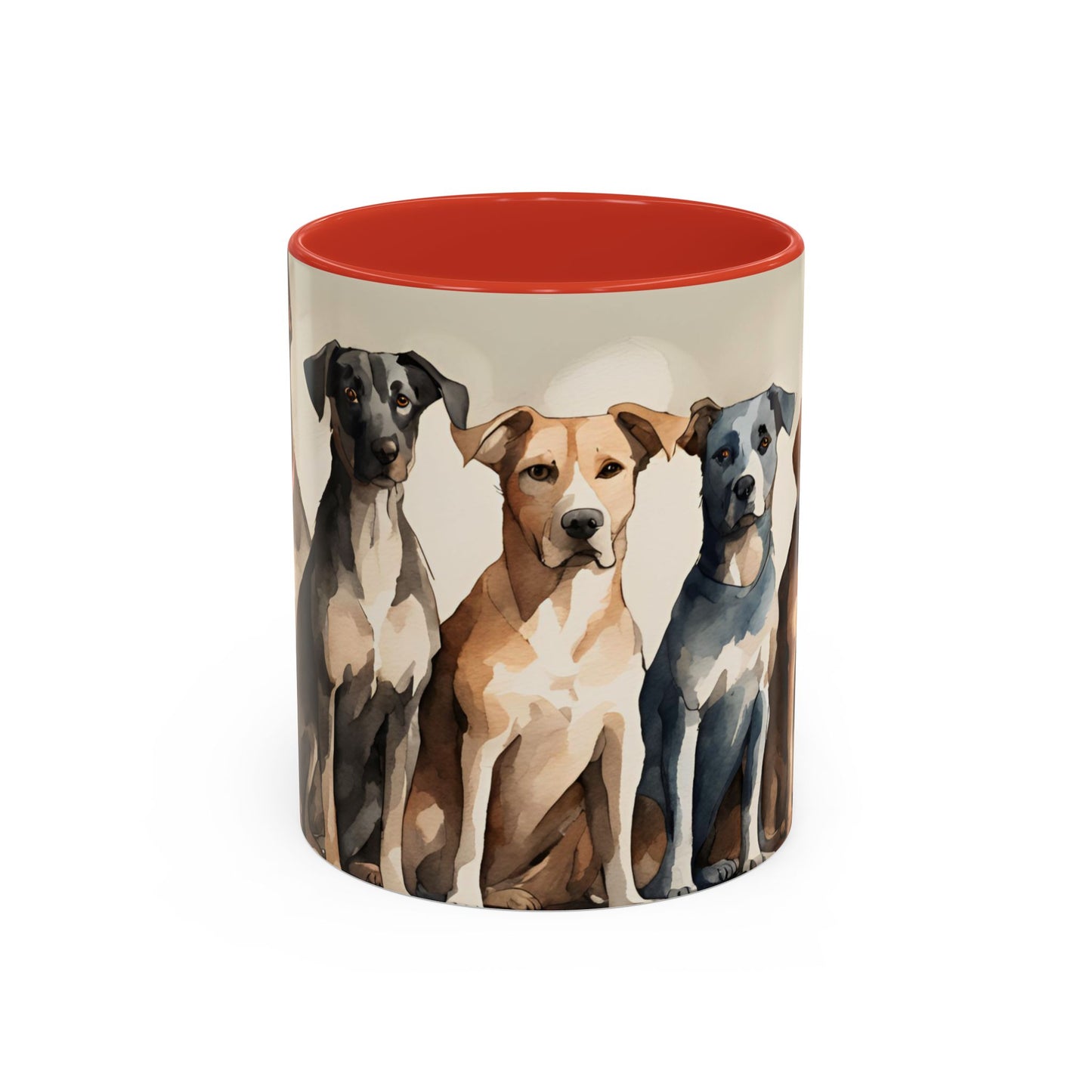 Doggies in a Row 4 Accent Mug 11oz
