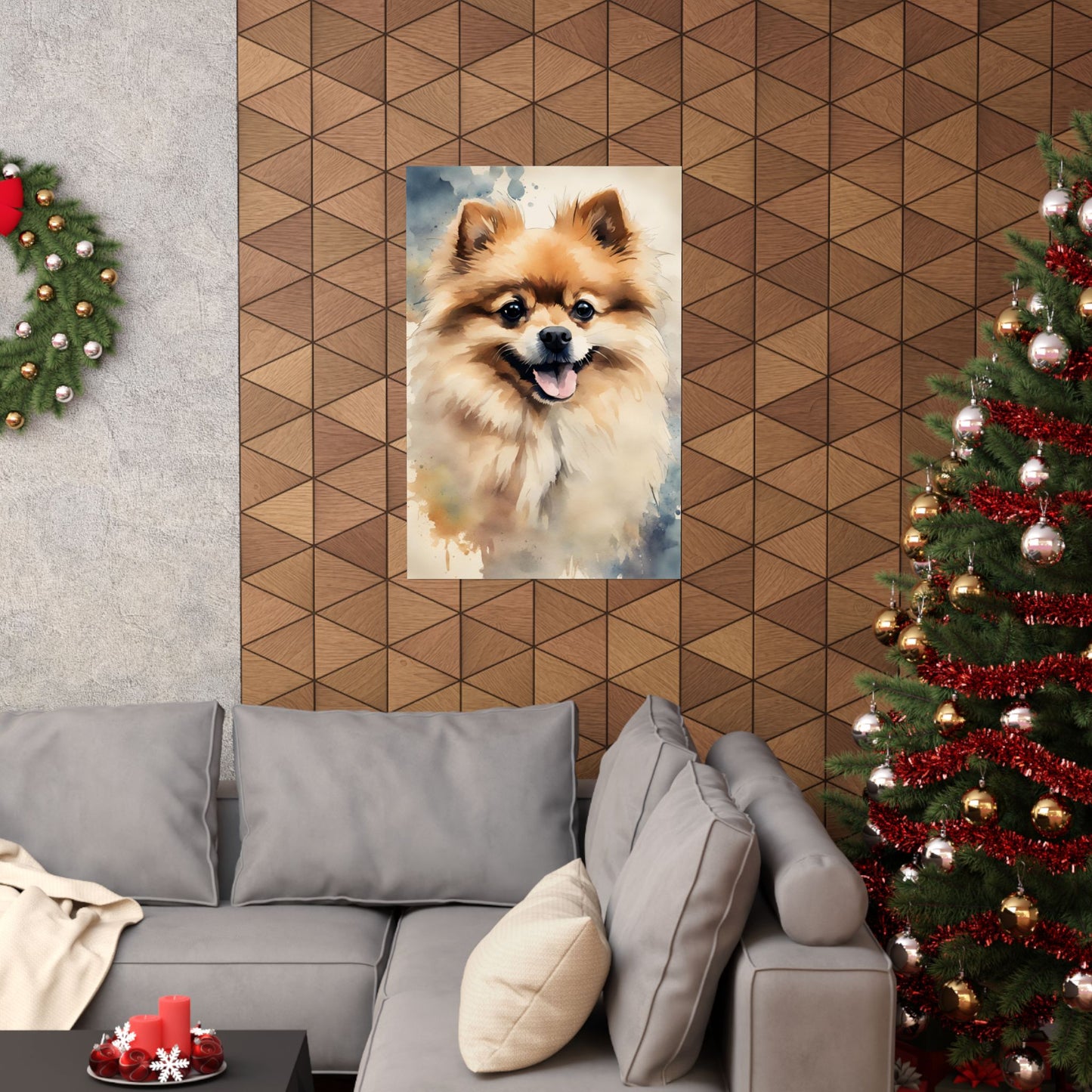 Dogs Pomeranian 01 Matte Vertical Poster
