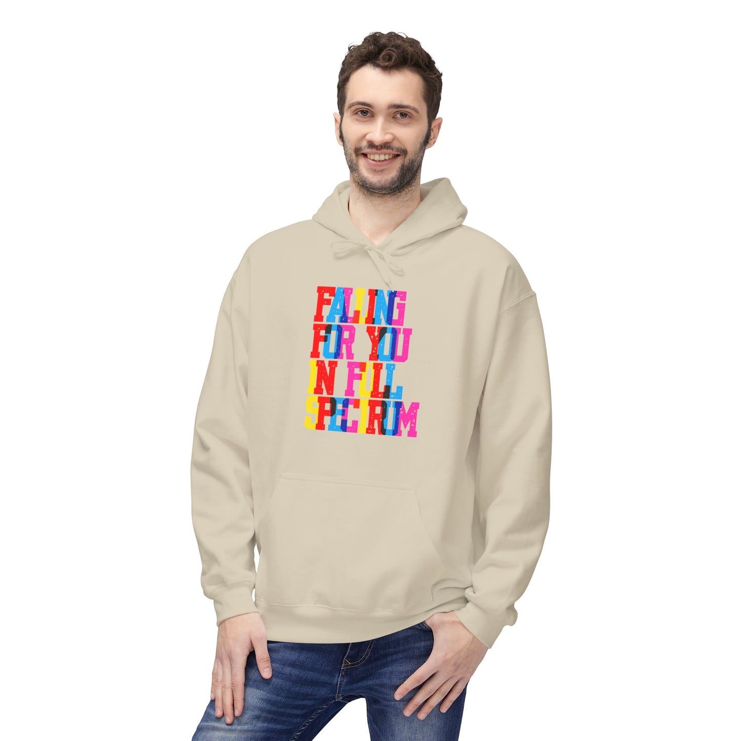Falling For You In Full Spectrum Unisex Valentines Hoodie