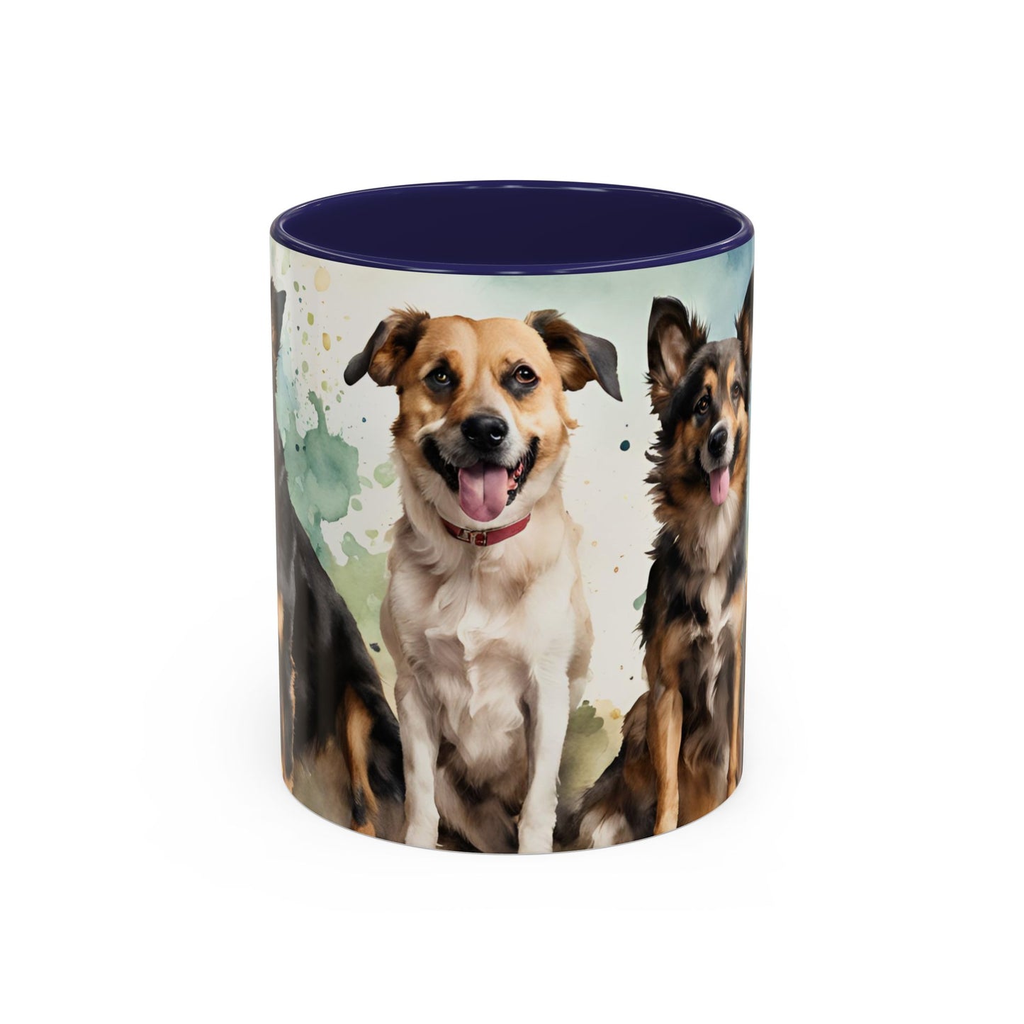 Multicoloured Doggies 6 Accent Mug 11oz