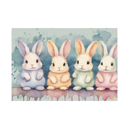 Nursery Bunnies 1 Matte Horizontal Posters