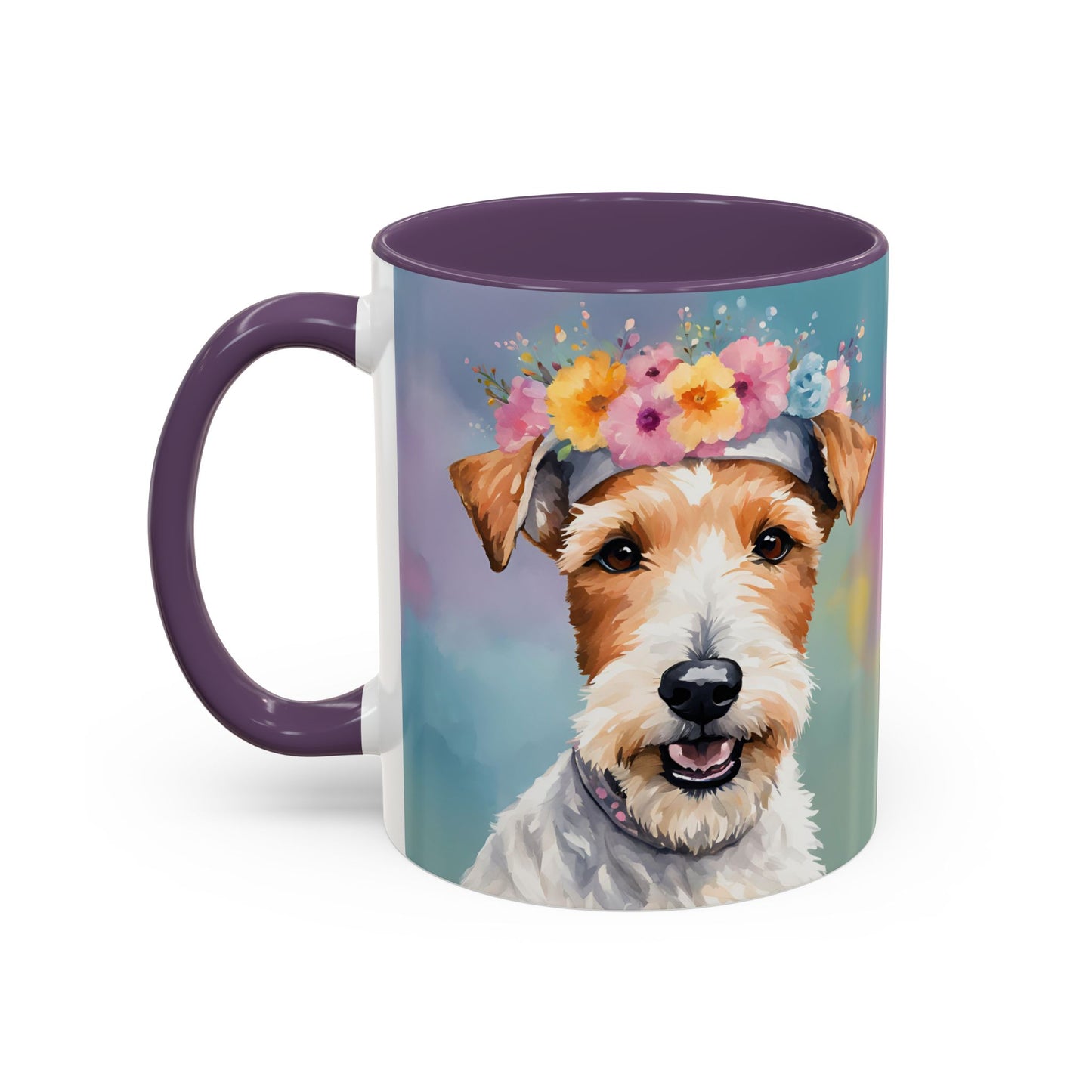 Fox Terrier 02 Accent Coffee Mug - Dog Lover Gift