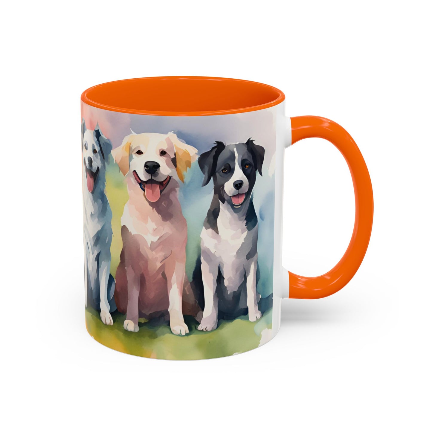 Multicoloured Doggies 8 Accent Mug 11oz