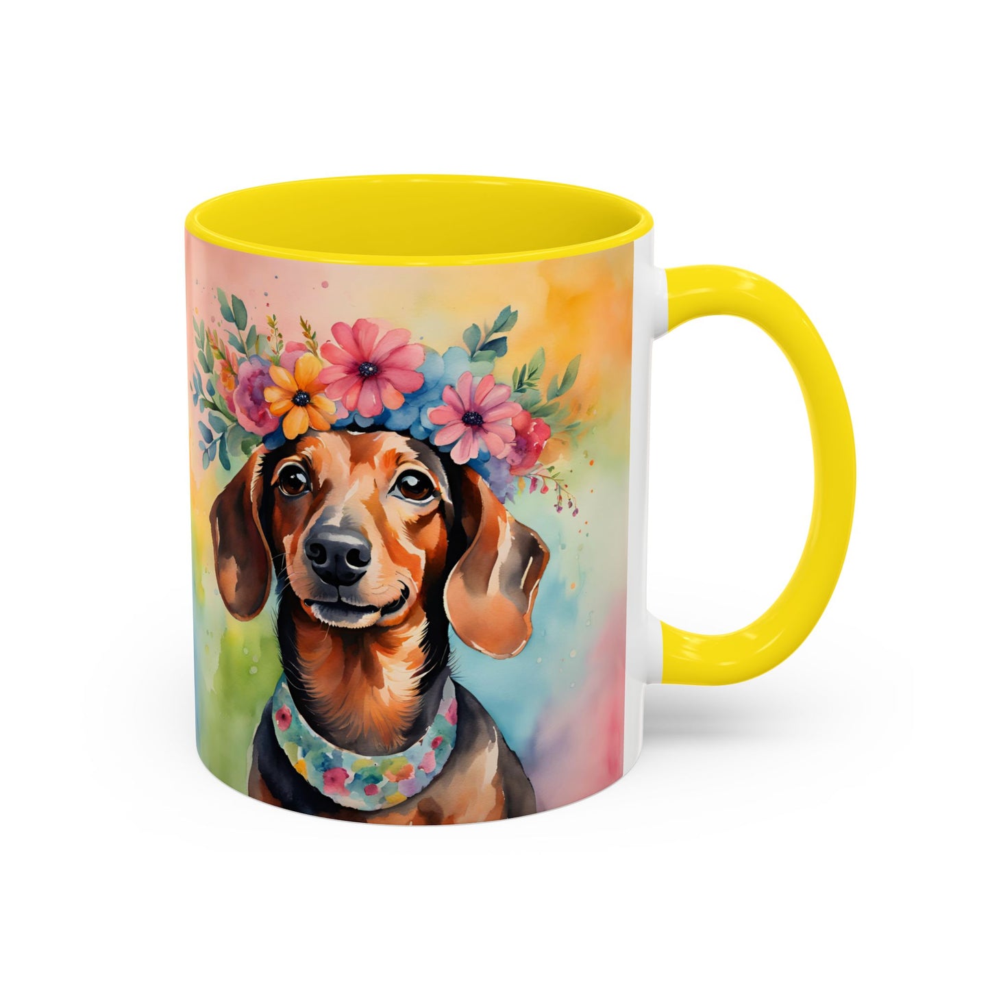 Dachshund 04 Accent Coffee Mug - Dog Lover Gift