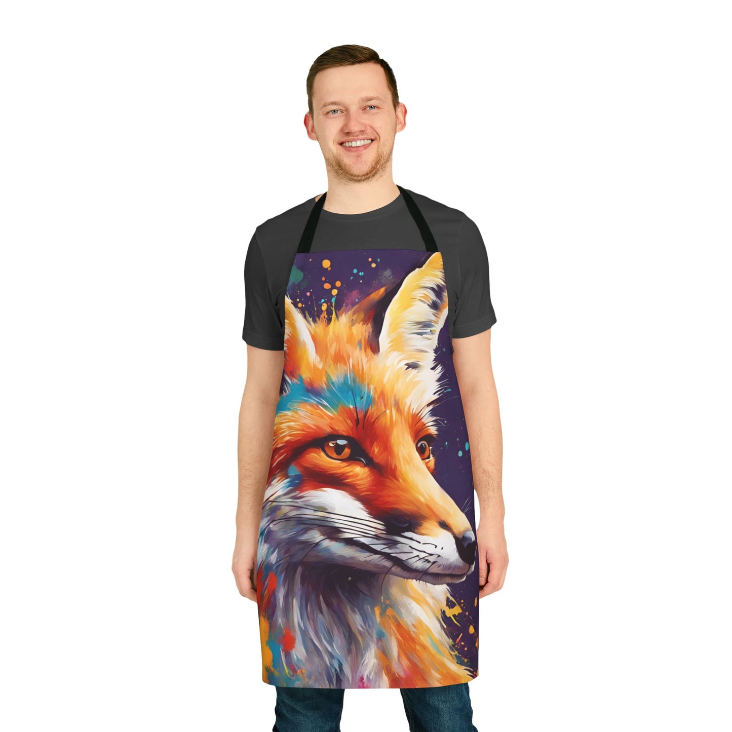 Multicolored Fox Adult Apron (AOP)