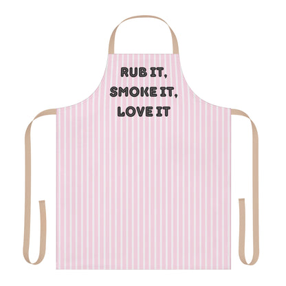 Rub It, Smoke It, Love It Apron, Cooking Pun