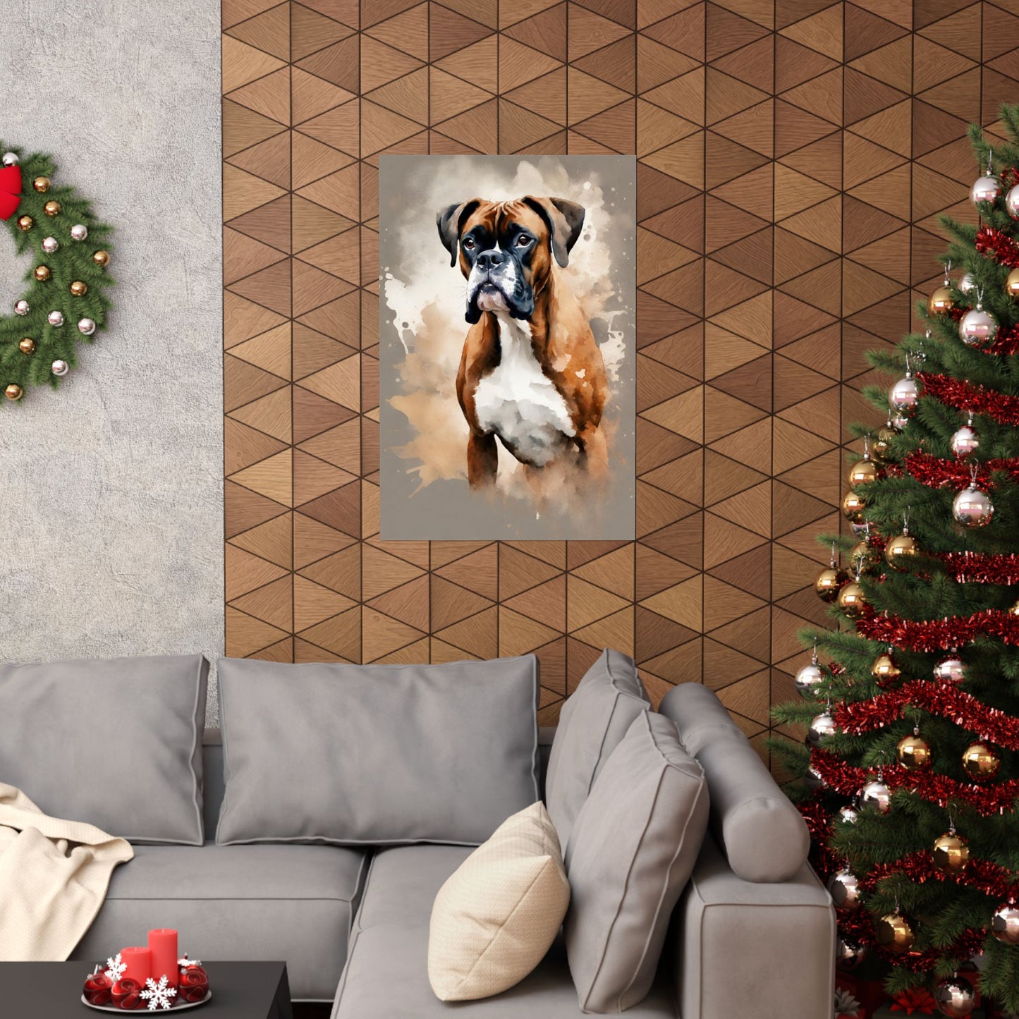 Dogs Boxer 01 Matte Vertical Poster