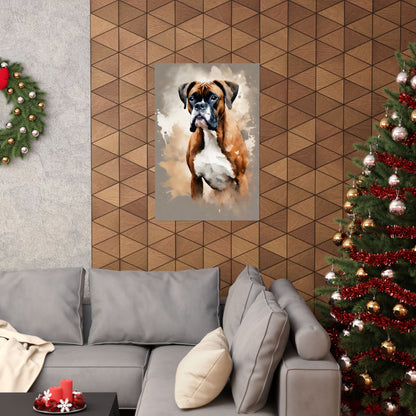 Dogs Boxer 01 Matte Vertical Poster