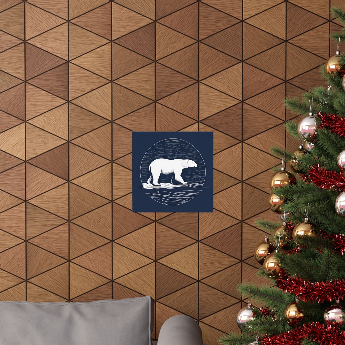 Lone Collection Polar Bear 11 Matte Square Posters