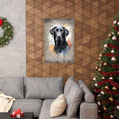 Dogs Black Labrador 02 Matte Vertical Poster