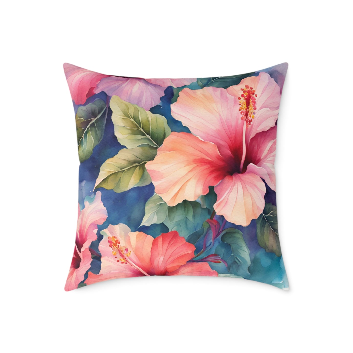Hibiscus 02 Poly Pillow - Natures Beauty Design