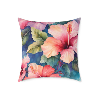 Hibiscus 02 Poly Pillow - Natures Beauty Design