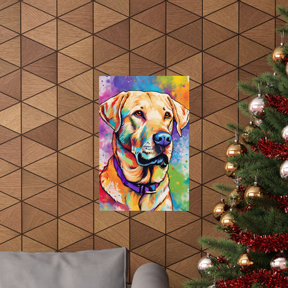 Multicolored Labrador 4 Matte Vertical Poster
