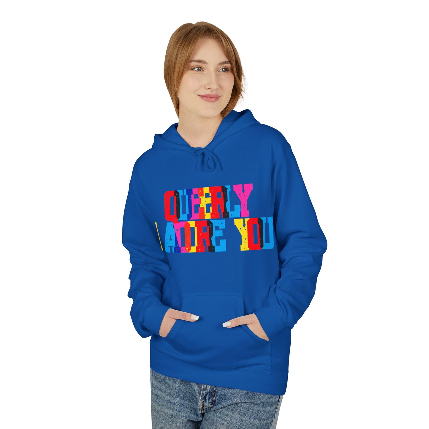 Queerly I Adore You Unisex Valentines Hoodie