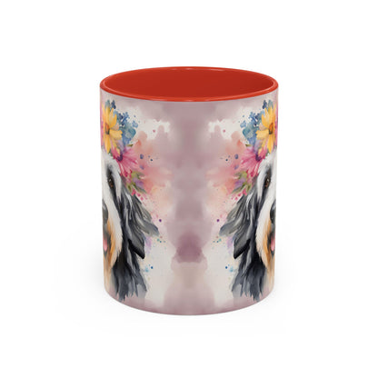 Bearded Collie 01 Accent Coffee Mug - Dog Lover Gift