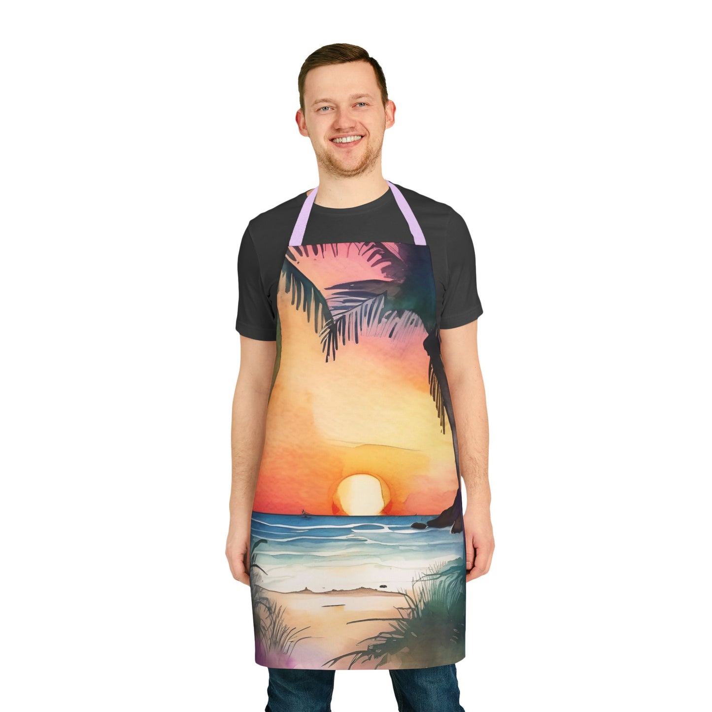 Tropical Sunset 02 Apron 5-Color Straps