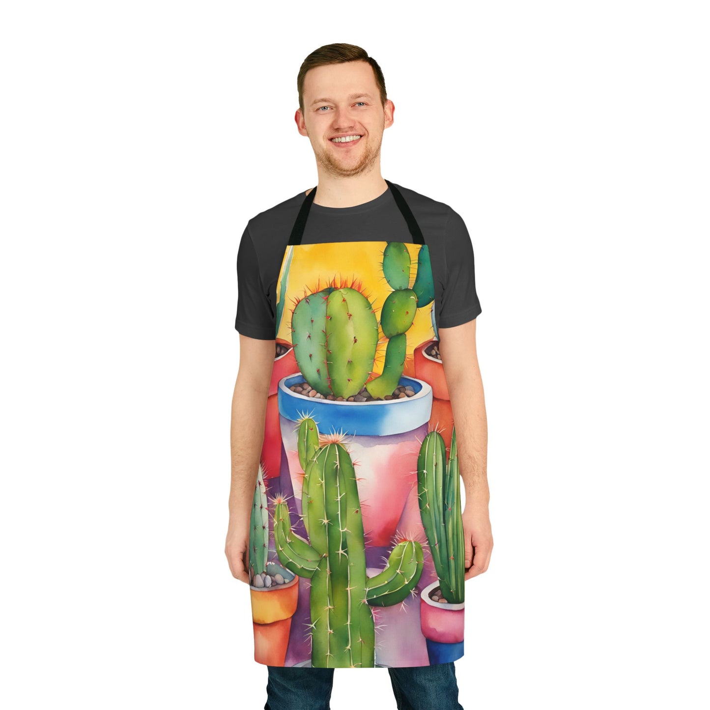 Multi Cacti 4 Adult Apron (AOP)