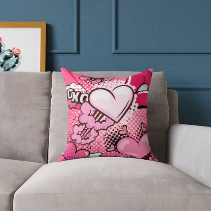 XOXO! Pop Art Poly Pillow