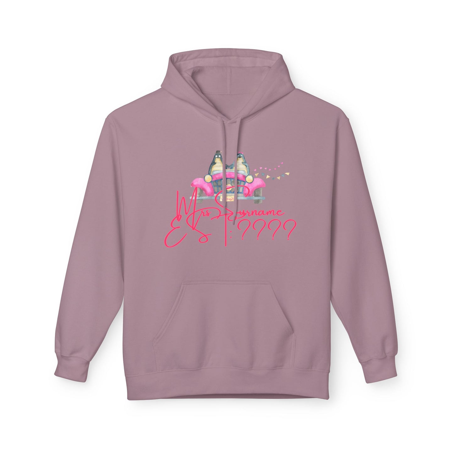 (Personalizable) Me/Mrs NAME EST DATE Unisex Valentines Hoodie