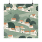 On The Hillside Green 2 Matte Square Posters