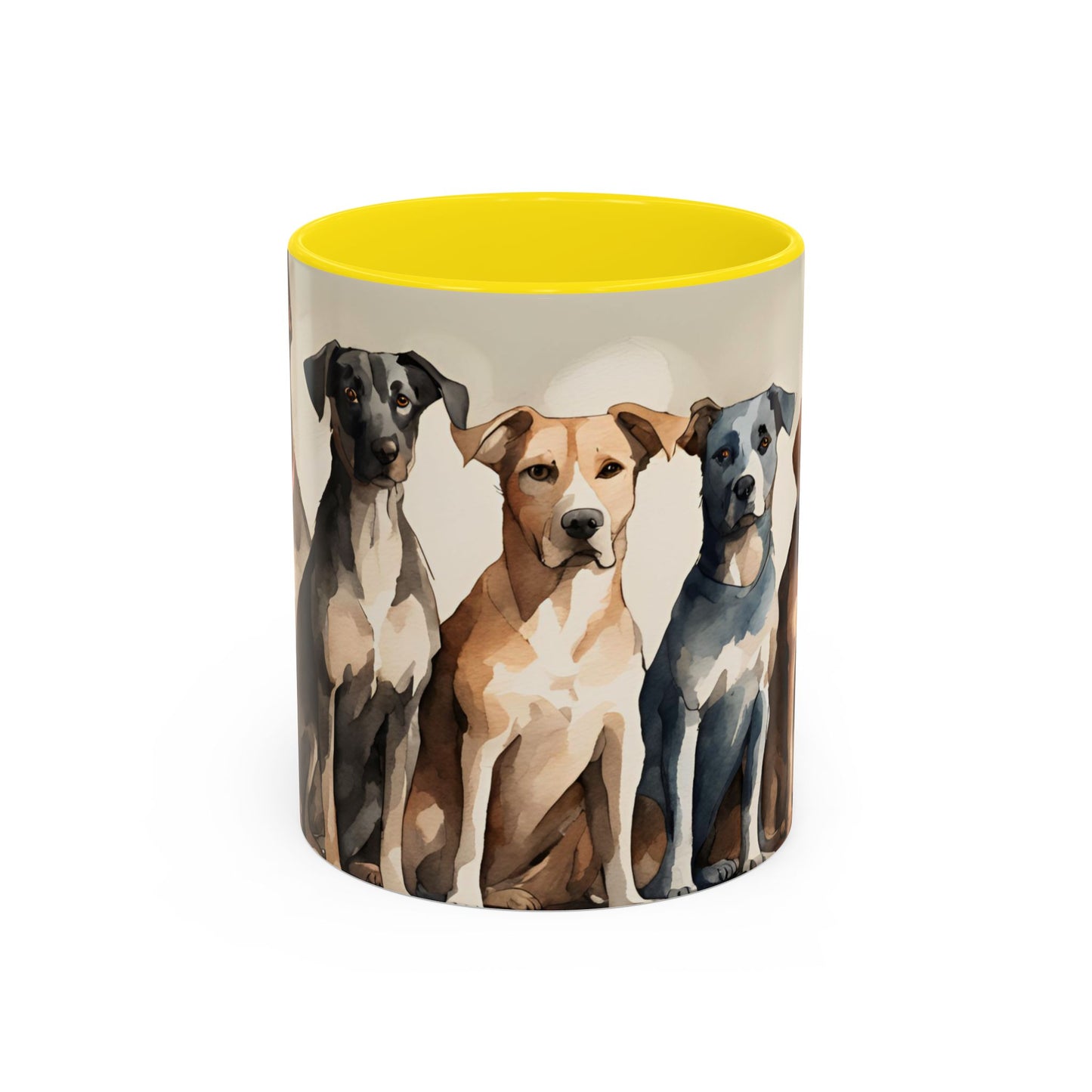 Doggies in a Row 4 Accent Mug 11oz