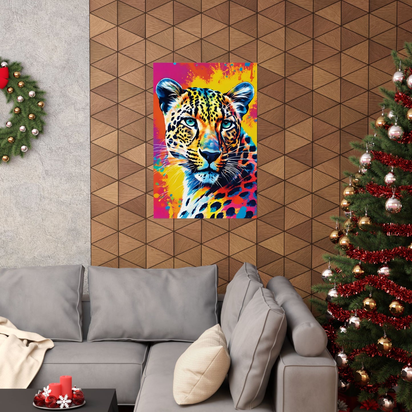 Multicolored Cheetah 1 Matte Vertical Poster