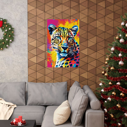 Multicolored Cheetah 1 Matte Vertical Poster