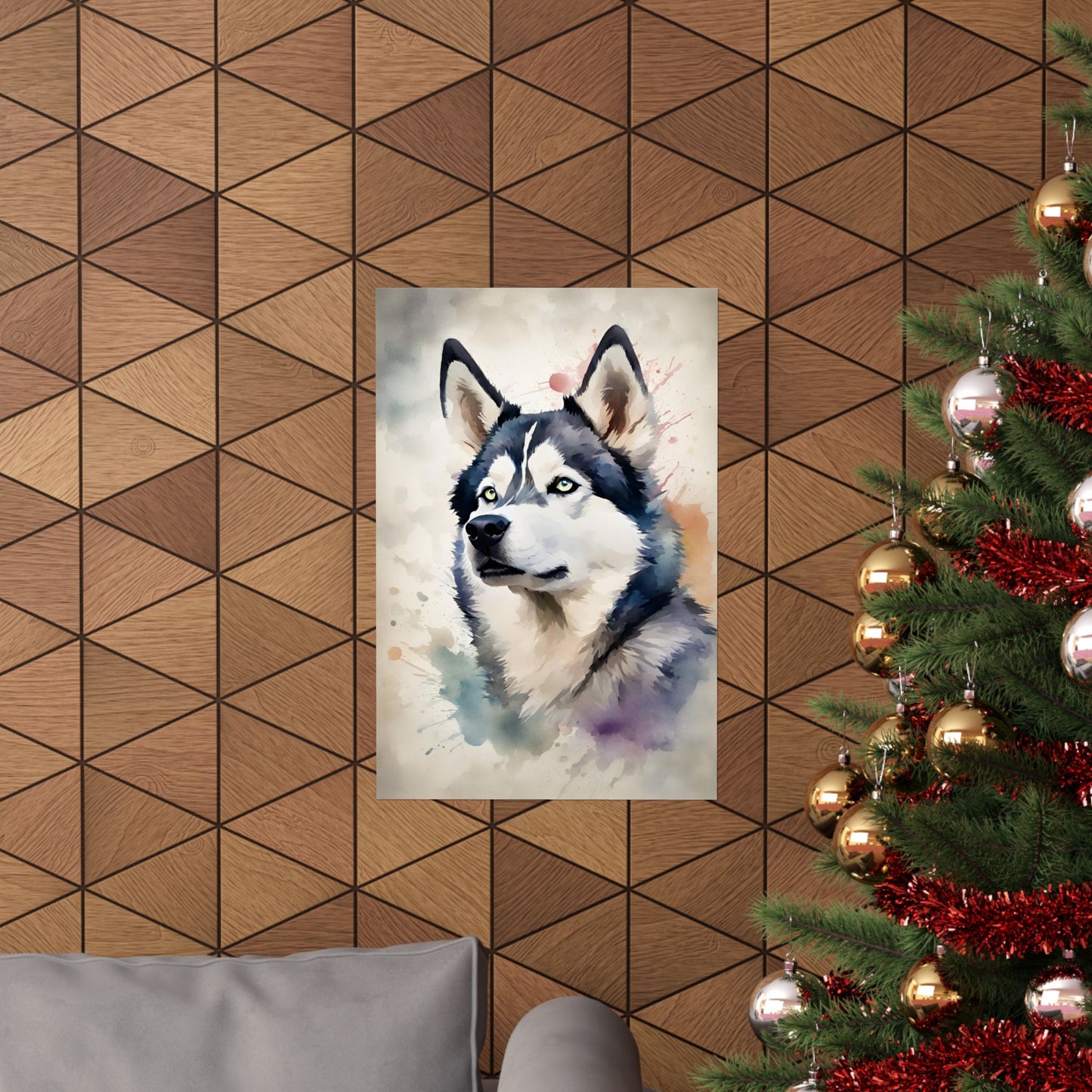 Dogs Husky 03 Matte Vertical Poster