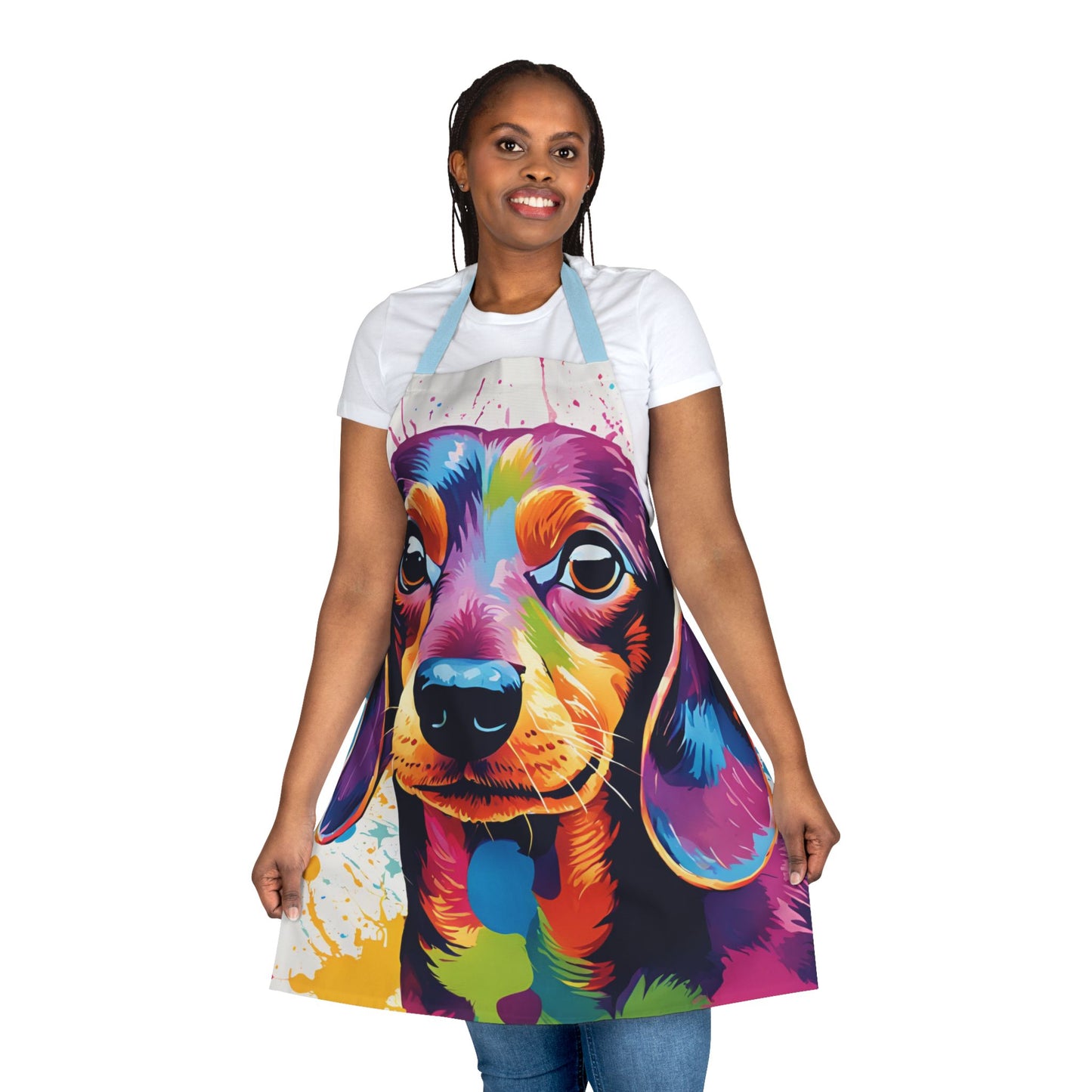 Multicolored Dachshund Adult Apron (AOP)