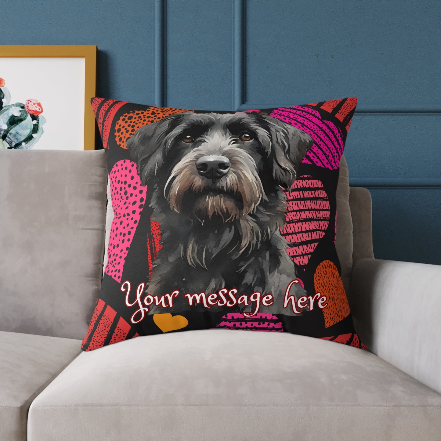 Personalized Valentine Eddy 2 Poly Cushion/Pillow 5 sizes