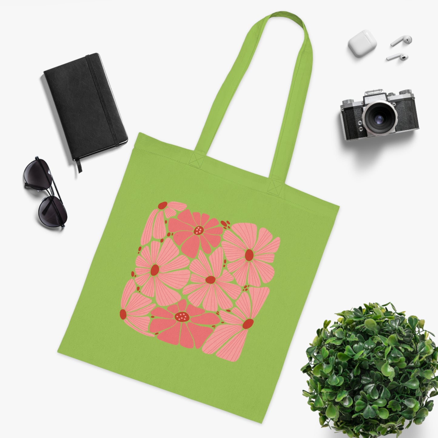 Abstract flowers 20 Cotton Tote