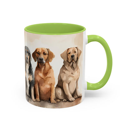 Doggies in a Row 2 Accent Mug 11oz