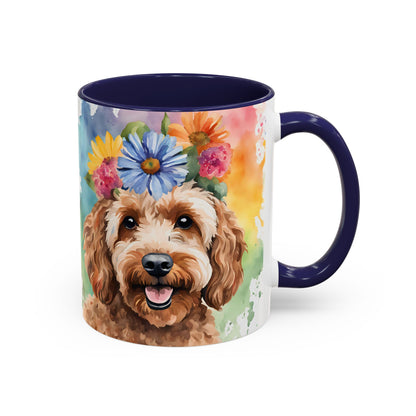 Cockapoo 03 Accent Coffee Mug - Dog Lover Gift