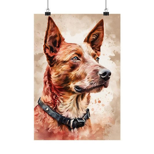 Dogs Australian Red Heeler 01 Matte Vertical Poster