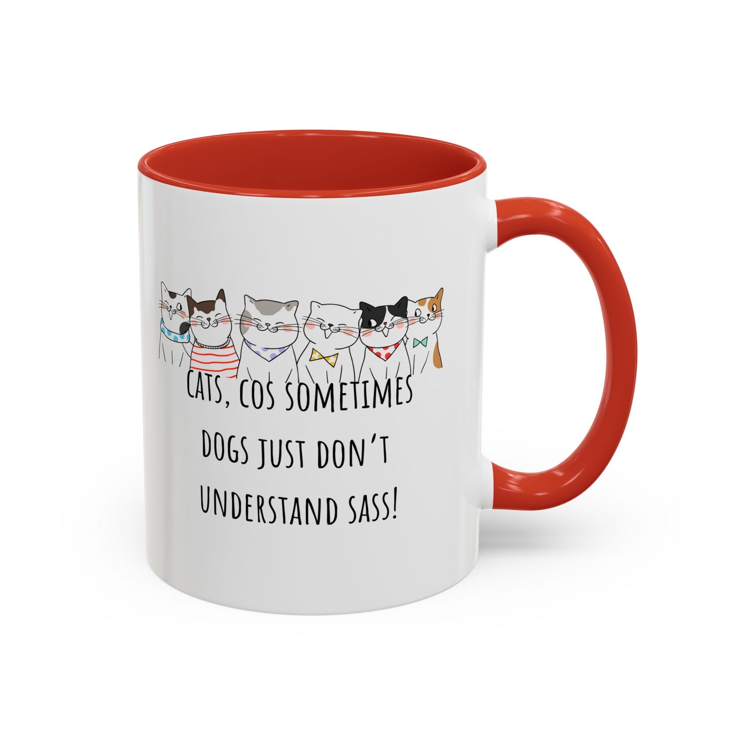 Cats V Dogs Accent Coffee Mug (11oz)