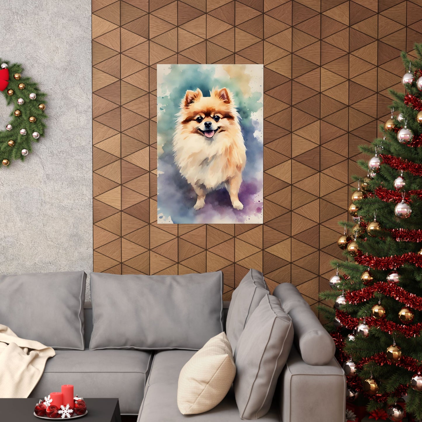Dogs Pomeranian 02 Matte Vertical Poster