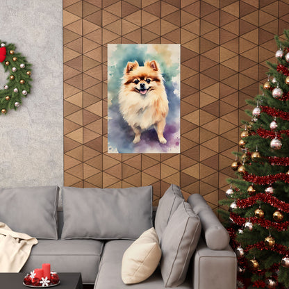 Dogs Pomeranian 02 Matte Vertical Poster